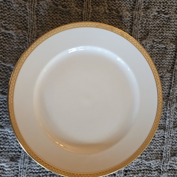 GOA Limoges France Gold Encrusted Porcelain Plates - Set of 4